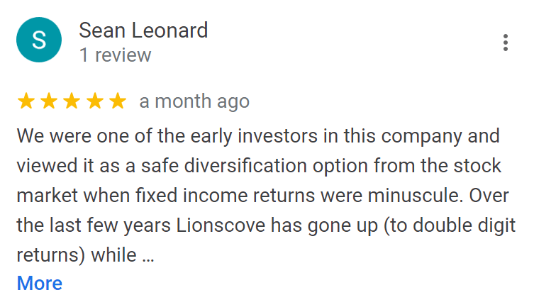 LIONSCOVE testimonial